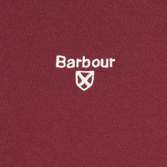 Close-up embroidered Barbour logo detail