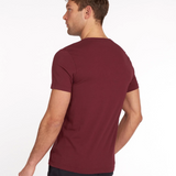 Reverse of the Barbour Mens Essential Sports T-shirt in Ruby