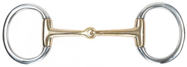 Shires Brass Alloy Flat Ring Jointed Eggbutt