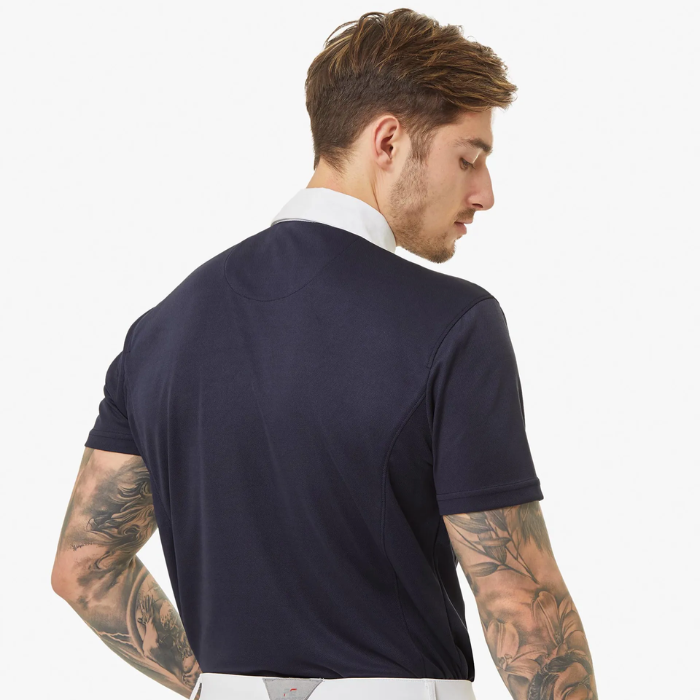 Premier Equine Men's Antonio Short Sleeve Show Shirt in Navy