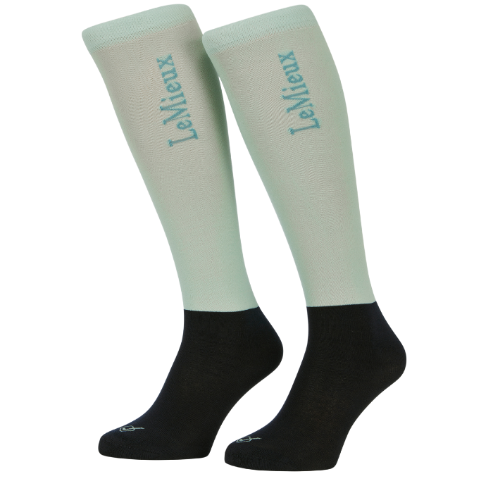 LeMieux Two Pack Competition Socks in Aqua