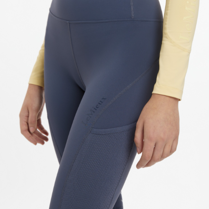 LeMieux Ladies Lydia Mesh Leggings in Dusk Blue