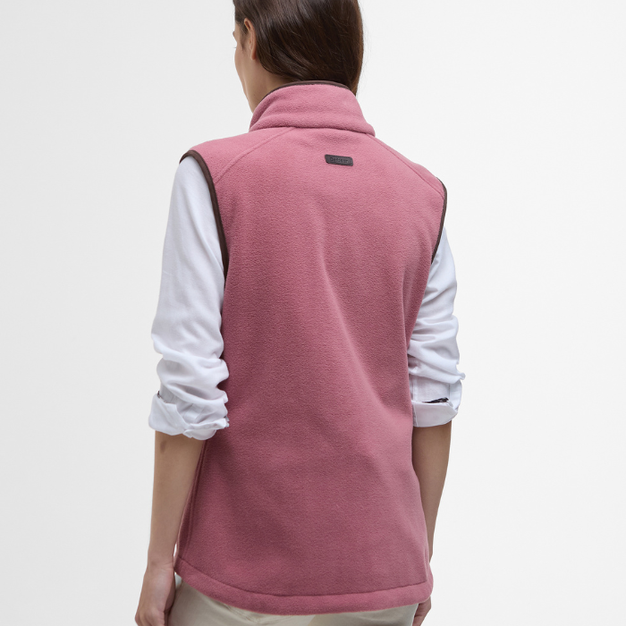 Reverse of the Ladies Country Colton Fleece Gilet in Deep Pruce