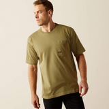 Ariat Mens Workman Rebar T-shirt in Oil Green