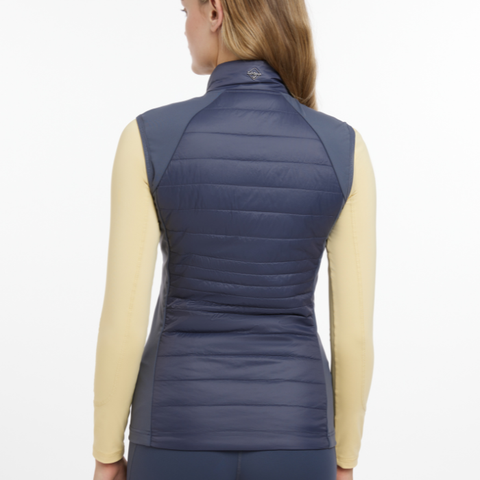 Reverse of the LeMieux Ladies Juliette Gilet in Dusk Blue