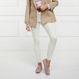 Holland Cooper Ladies Driving Loafer in Soft Pink Suede | Eland Lodge