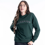 Blackfort Crew Equestrian Sport Sweatshirt in Green