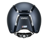 Reverse of the Uvex Exxeed Active Riding Hat in Navy