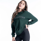 Blackfort Crew Equestrian Sport Sweatshirt in Green