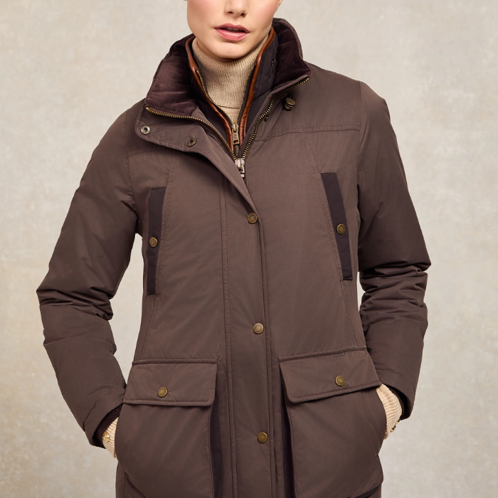 Holland Cooper Stamford Country Coat in Chocolate