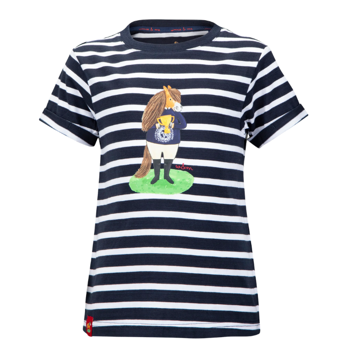 Shires Childrens Winnie & Me T-shirt in Navy Stripe