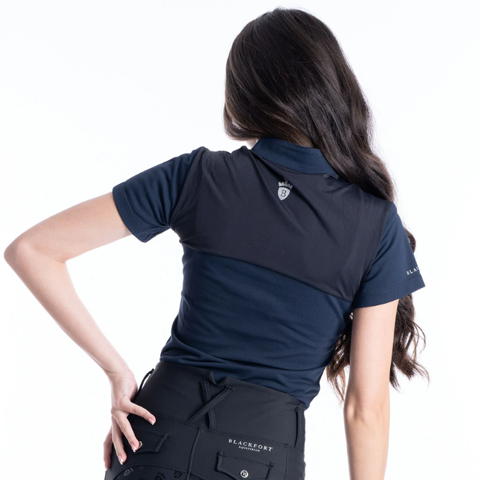 Blackfort Equestrian Tech Polo Shirt in Navy/Black