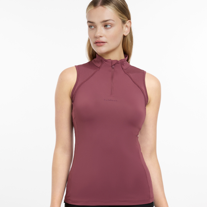 LeMieux Ladies Maria Mesh Sleeveless Baselayer in Rosewood