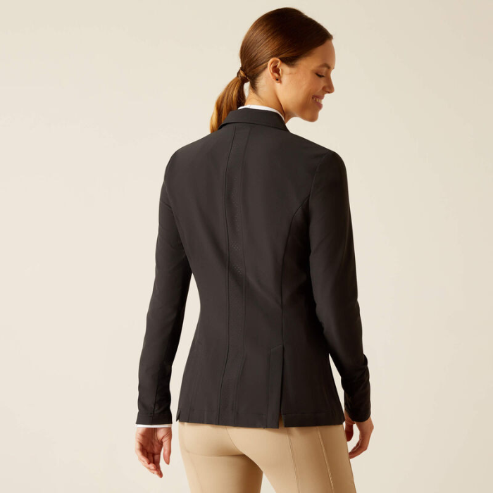 Reverse of the Ariat Ladies Artico 2.0 Show Coat in Black