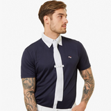 Premier Equine Men's Antonio Short Sleeve Show Shirt in Navy