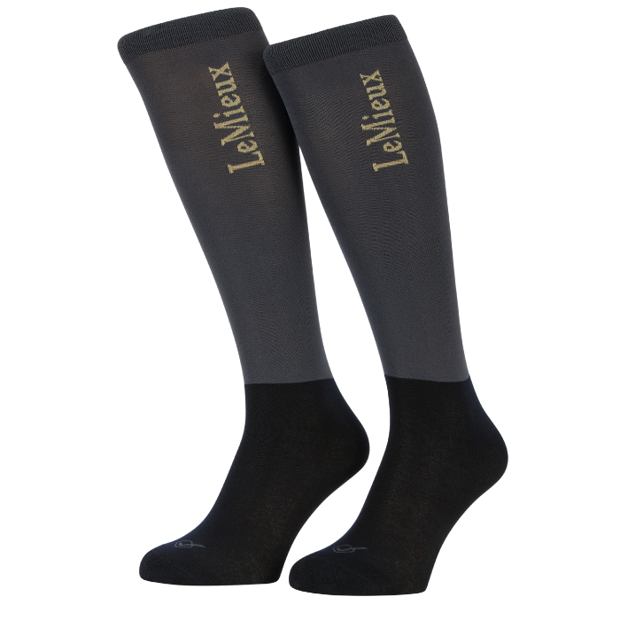 LeMieux Two Pack Competition Socks in Dusk Blue