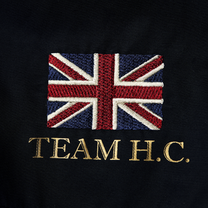 Team H.C detail with embroidered GB flag