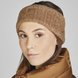 Woman wearing the Eskadron Heritage Boucle Headband in Almond