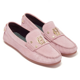 Holland Cooper Ladies Driving Loafer in Soft Pink Suede | Eland Lodge