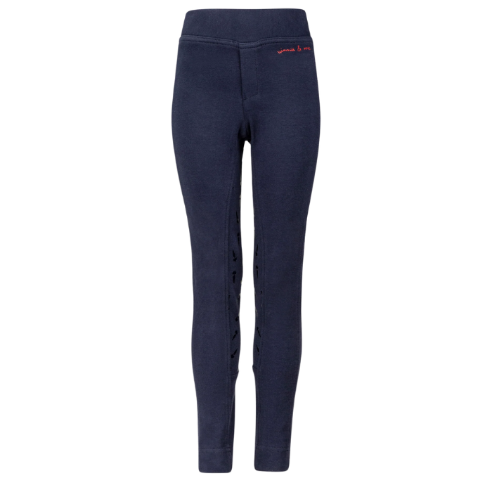 Front of the Shires Childrens Winnie & Me Jodhpurs in Navy