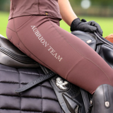 Shires Aubrion Team Riding Tights in Umber