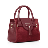 Fairfax & Favor Ladies Mini Windsor Handbag in Ruby front view