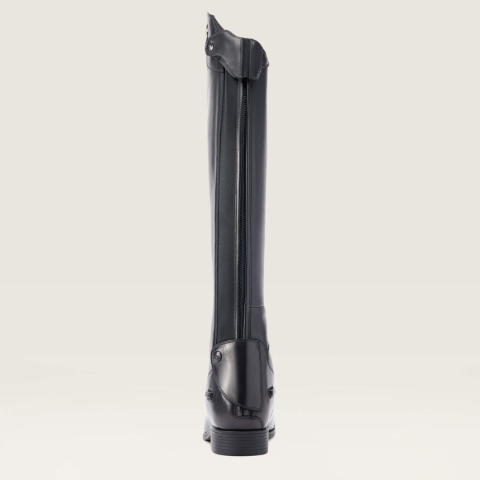 Zipper of the Ariat Ravello Tall Riding Boots in Black Calf