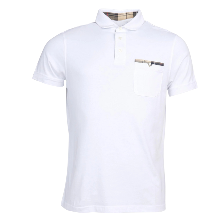 Barbour Mens Corpatch Polo Shirt in white