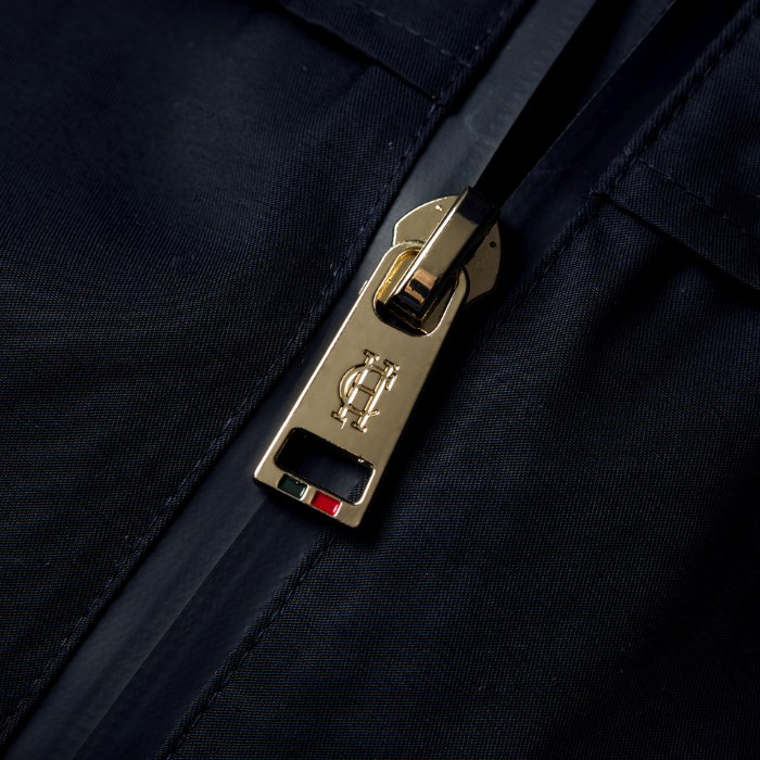 Zip detail on the Holland Cooper Team Alenah Jacket in Ink Navy