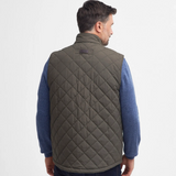 Reverse of the Barbour Mens Fernwood Gilet in Dark Olive