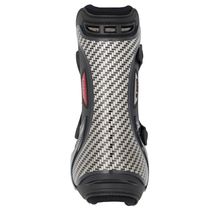 Front profile of LeMieux EXO Flex Tendon Boots in Black/Silver