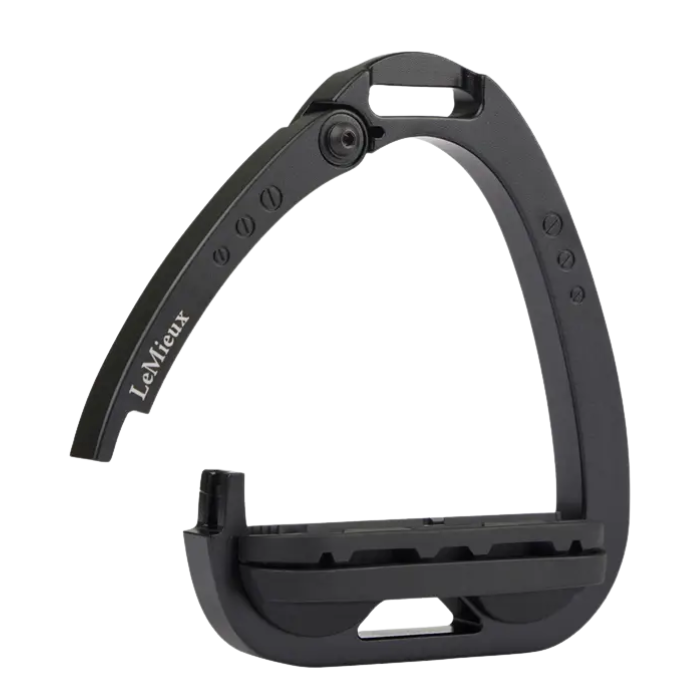 Safety arm mechanism of LeMieux Junior Vector Balance Stirrups in Black