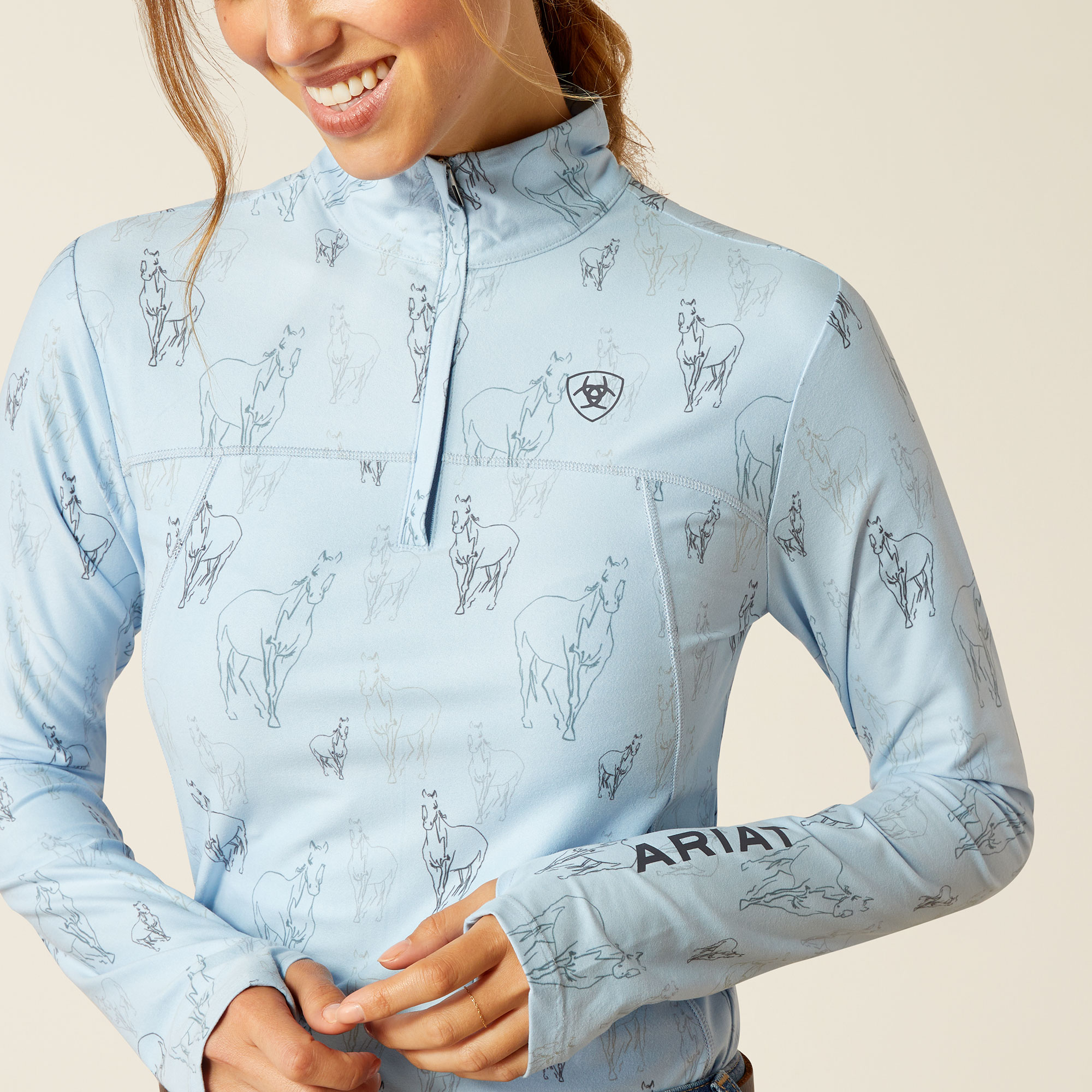 Ariat Ladies Lowell 3.0 1/4 Zip Long Sleeve Baselayer