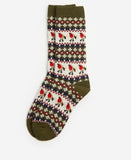 Barbour Ladies Robin Fair Isle Socks