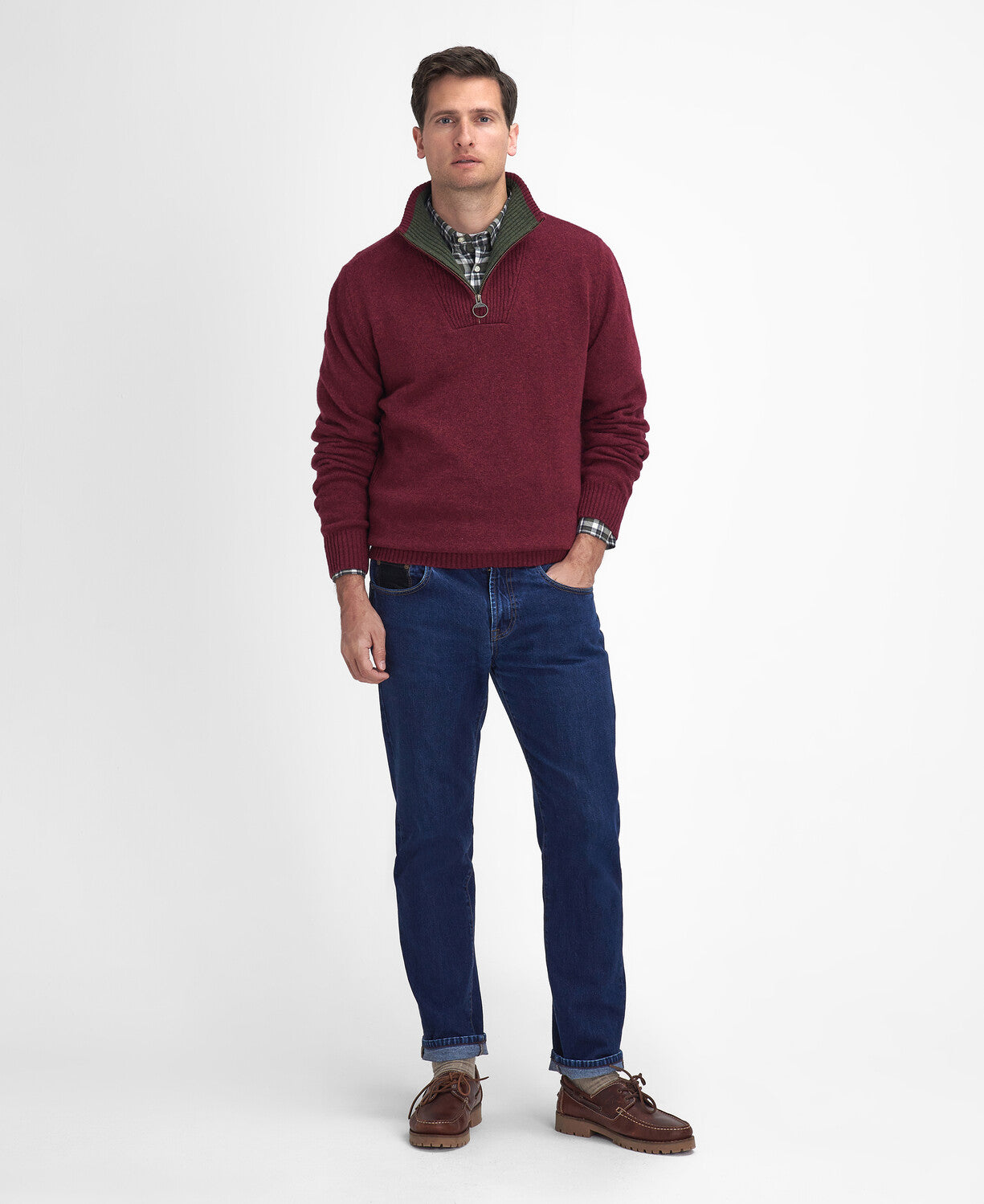 Barbour Mens Nelson Essential Half Zip Knitted Jumper