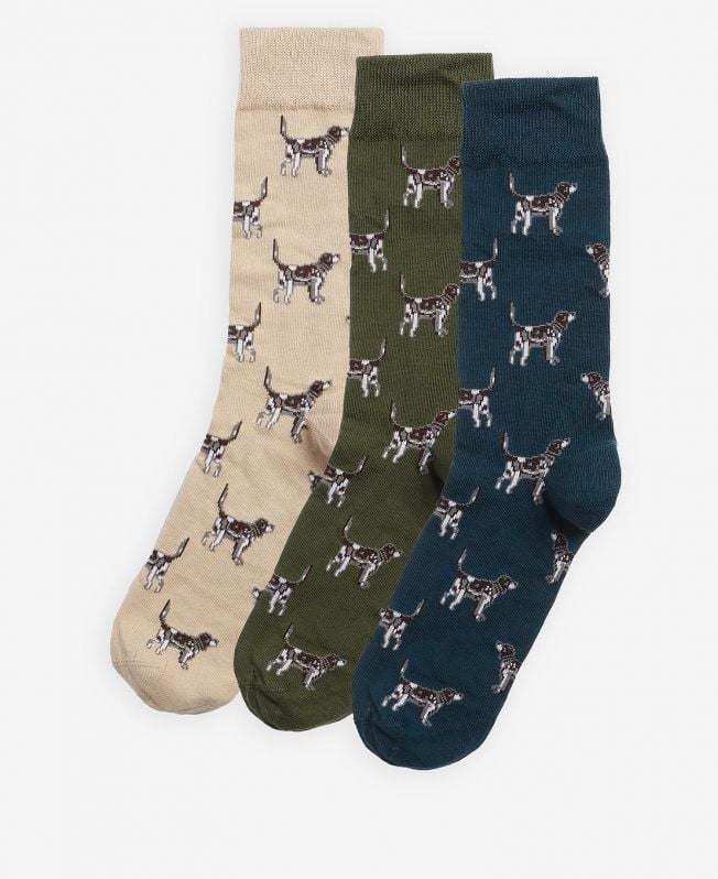 Barbour Mens Pointer Dog Socks Gift Set