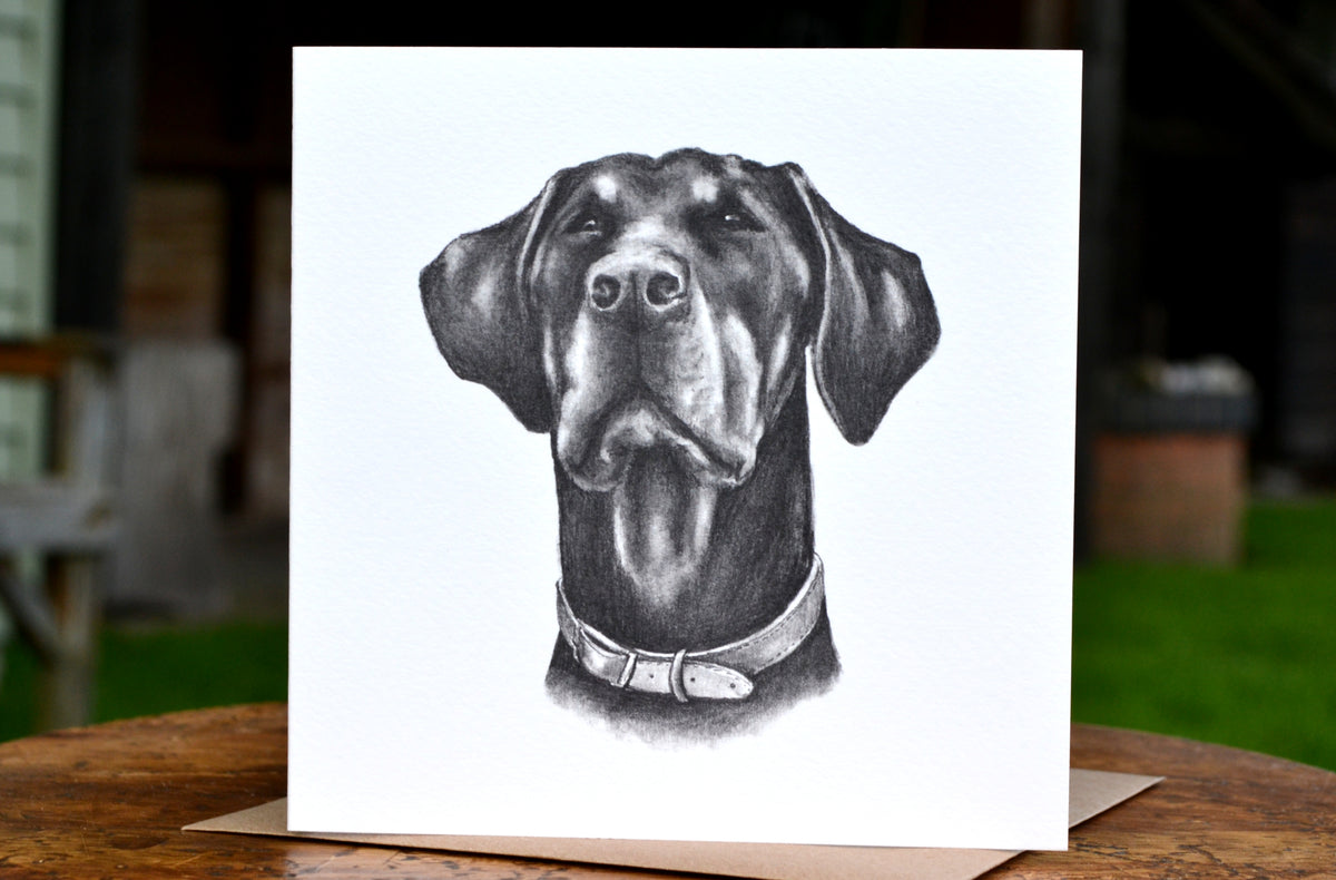 Molly Doodle Dandy Doberman Greeting Card