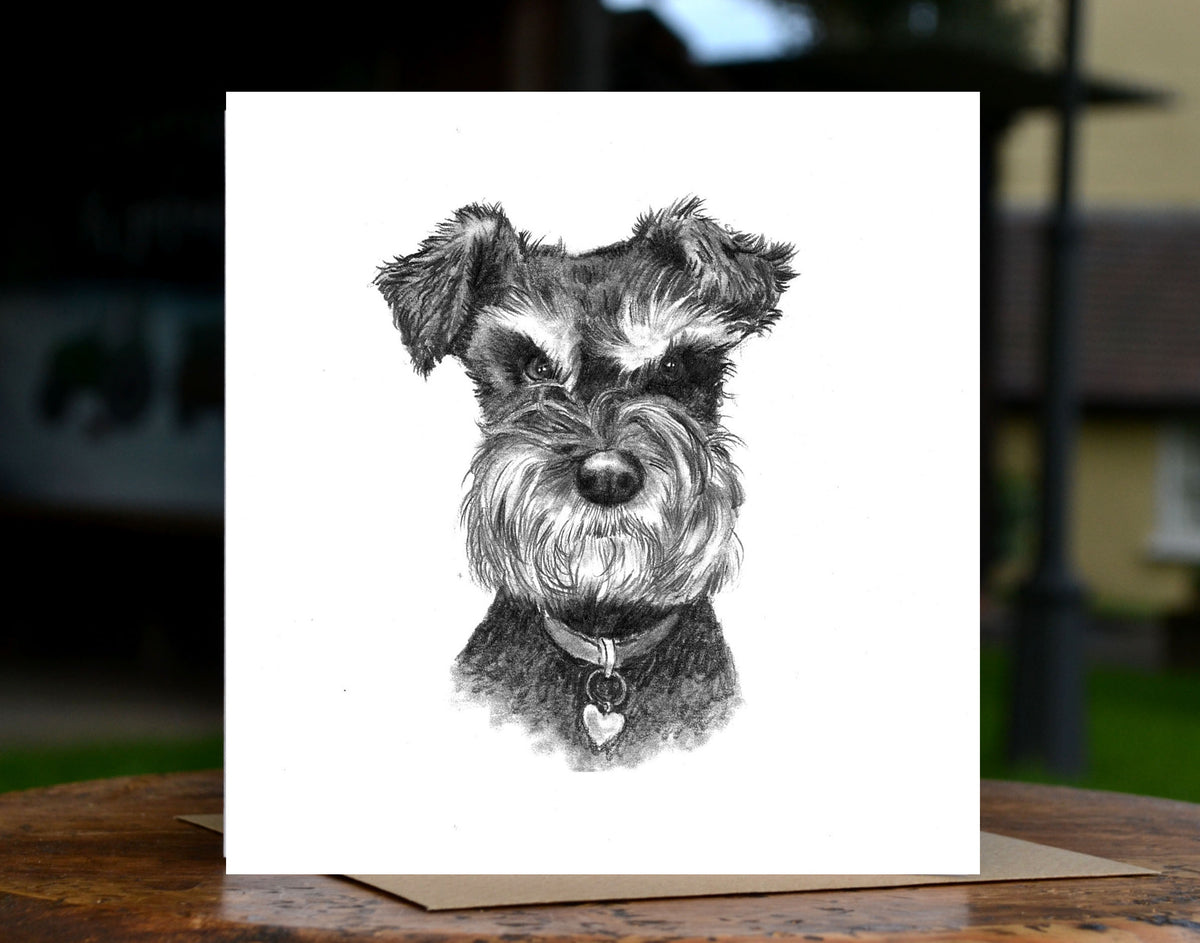 Molly Doodle Dandy Schnauzer Greeting Card