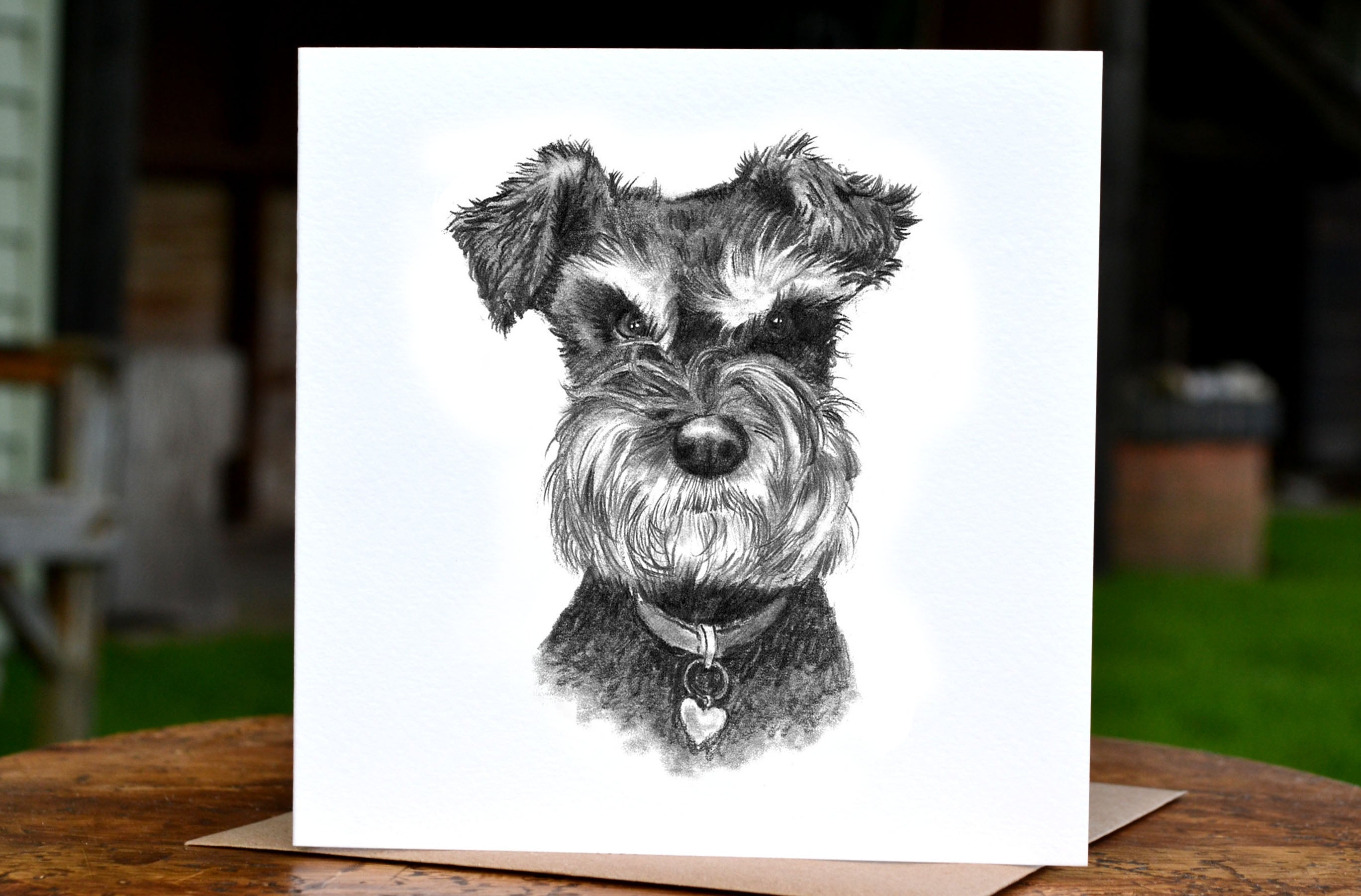 Molly Doodle Dandy Schnauzer Greeting Card