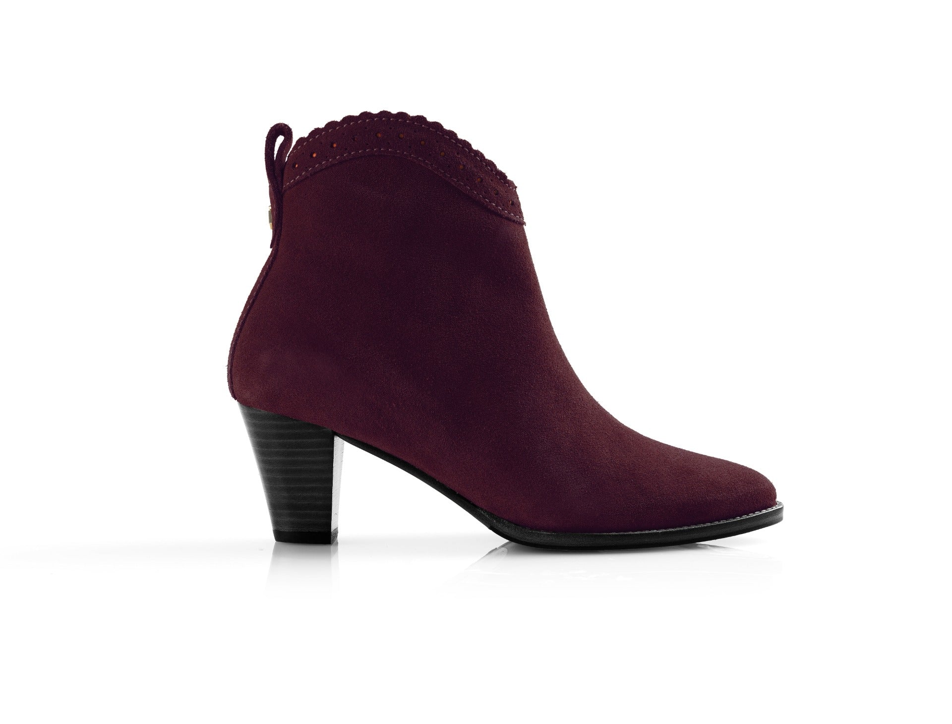Sporting Fit Heeled Regina in Plum suede - Out and About